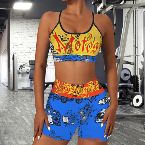 Sports Bra & High Waist Shorts Sports Set