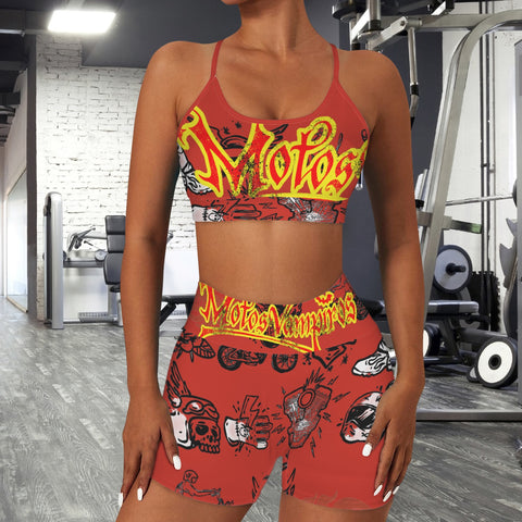 Sports Bra & High Waist Shorts Sports Set