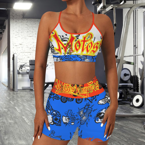 Sports Bra & High Waist Shorts Sports Set