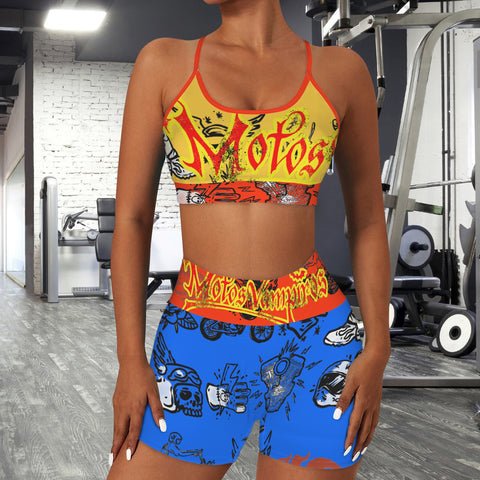 Sports Bra & High Waist Shorts Sports Set