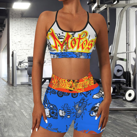 Sports Bra & High Waist Shorts Sports Set