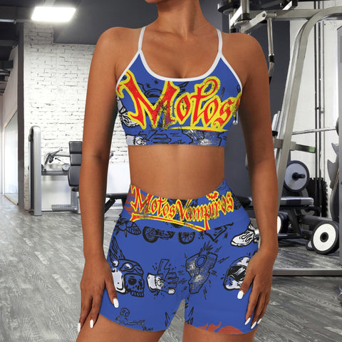 Sports Bra & High Waist Shorts Sports Set