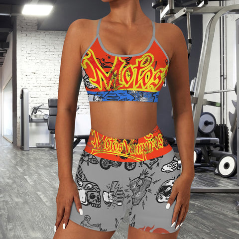 Sports Bra & High Waist Shorts Sports Set