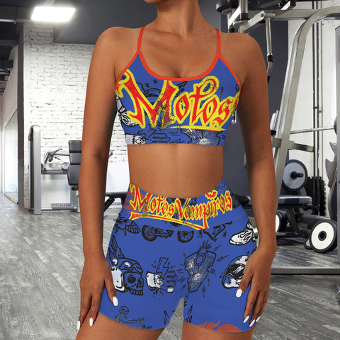 Sports Bra & High Waist Shorts Sports Set