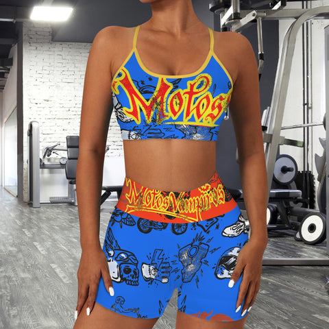 Sports Bra & High Waist Shorts Sports Set