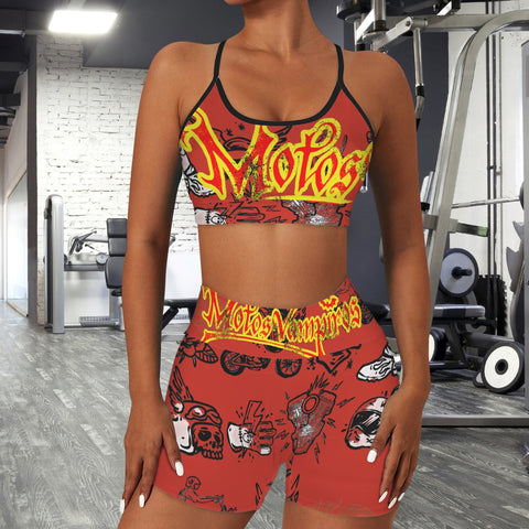 Sports Bra & High Waist Shorts Sports Set