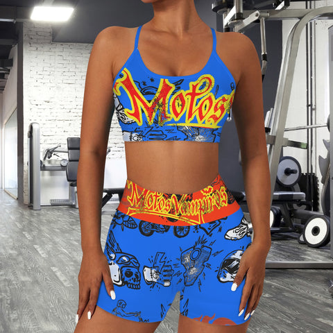 Sports Bra & High Waist Shorts Sports Set