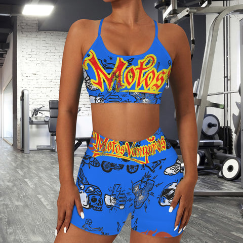 Sports Bra & High Waist Shorts Sports Set