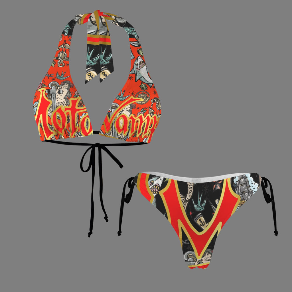 Halterneck String Bikini Set