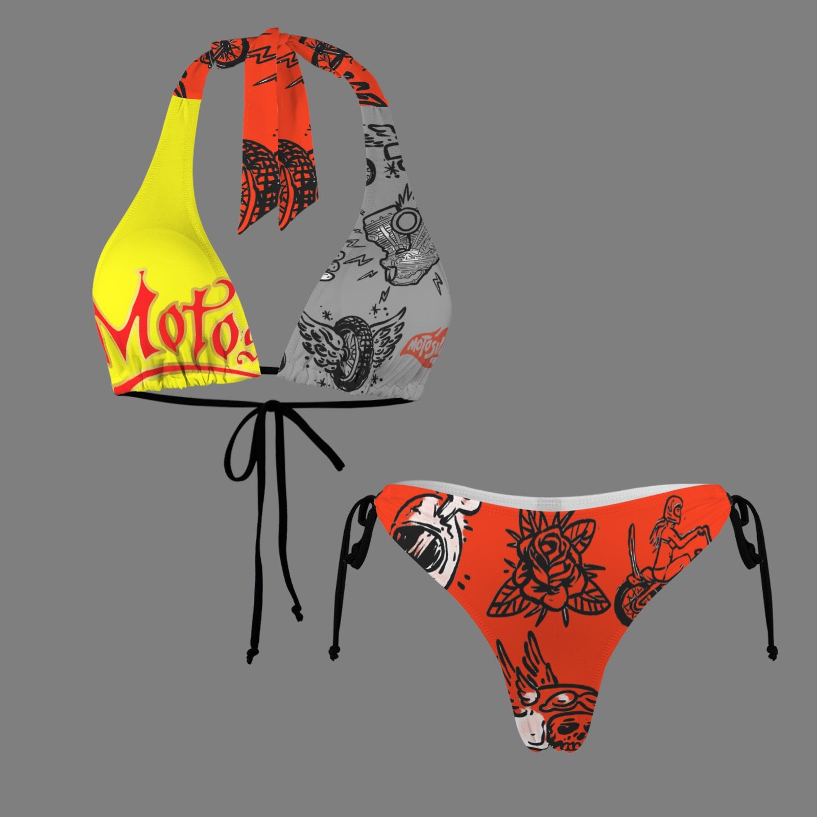 Halterneck String Bikini Set