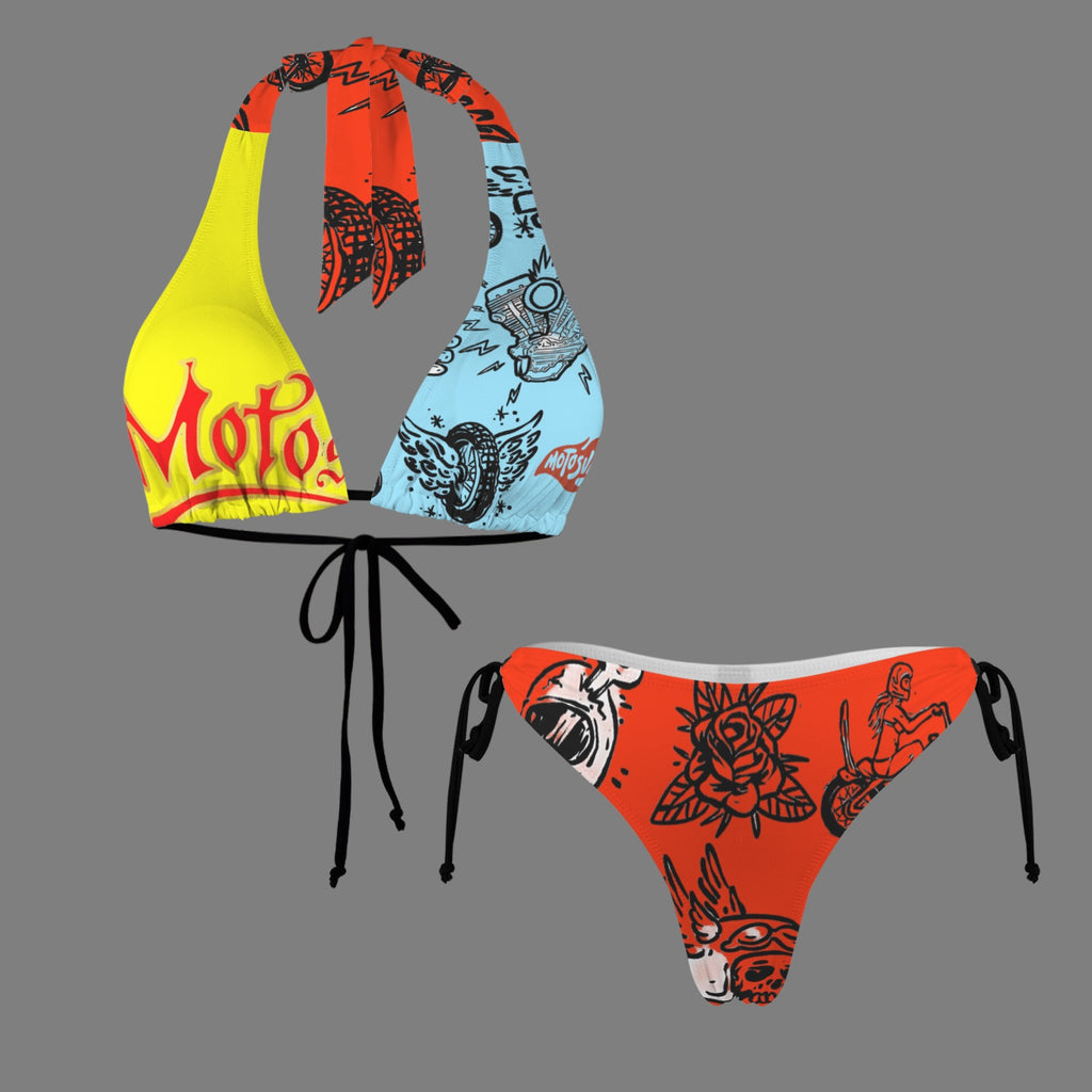 Halterneck String Bikini Set