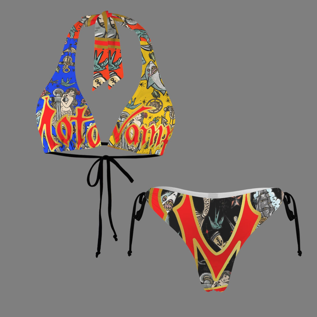 Halterneck String Bikini Set