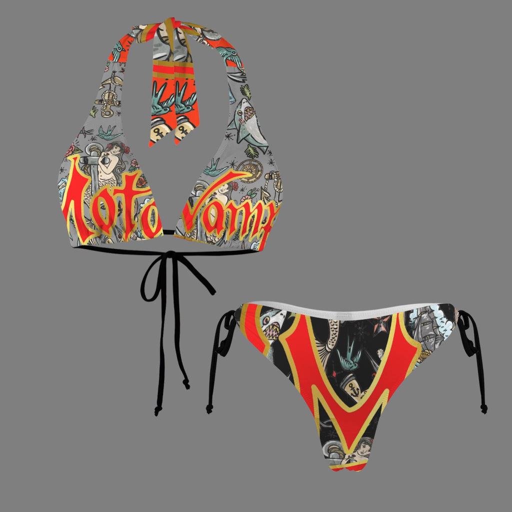 Halterneck String Bikini Set