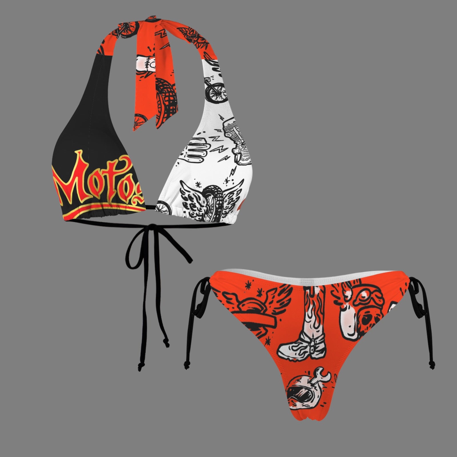 Halterneck String Bikini Set