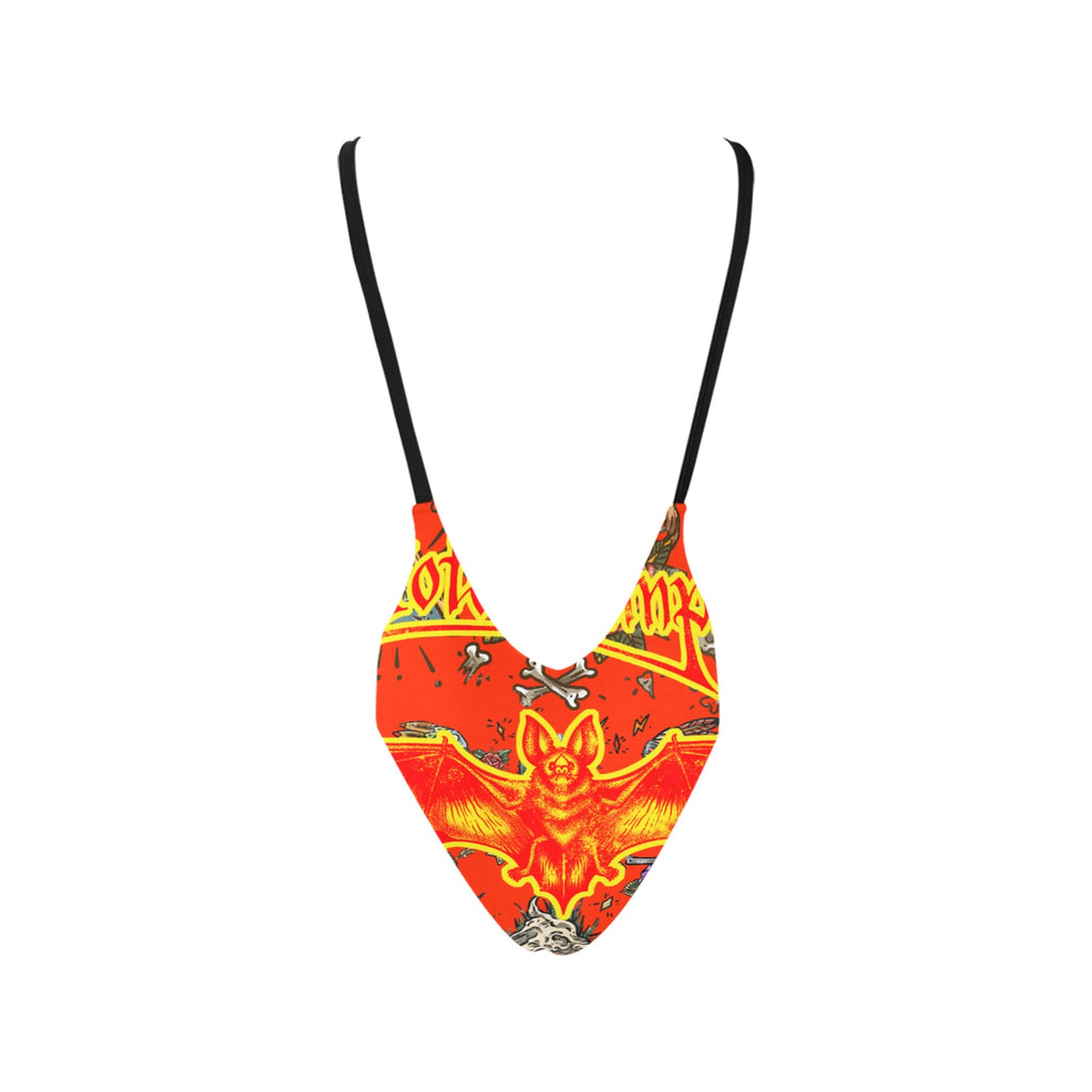 All-Over Print Women's Sexy Backless One-Piece Swimsuit