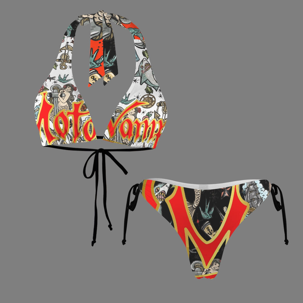 Halterneck String Bikini Set