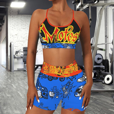 Sports Bra & High Waist Shorts Sports Set