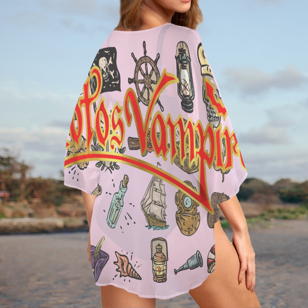 Custom Personalized Women's Kimono Chiffon Cover Up