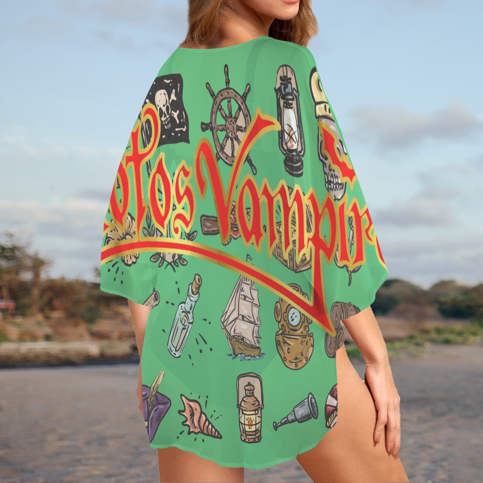 Custom Personalized Women's Kimono Chiffon Cover Up