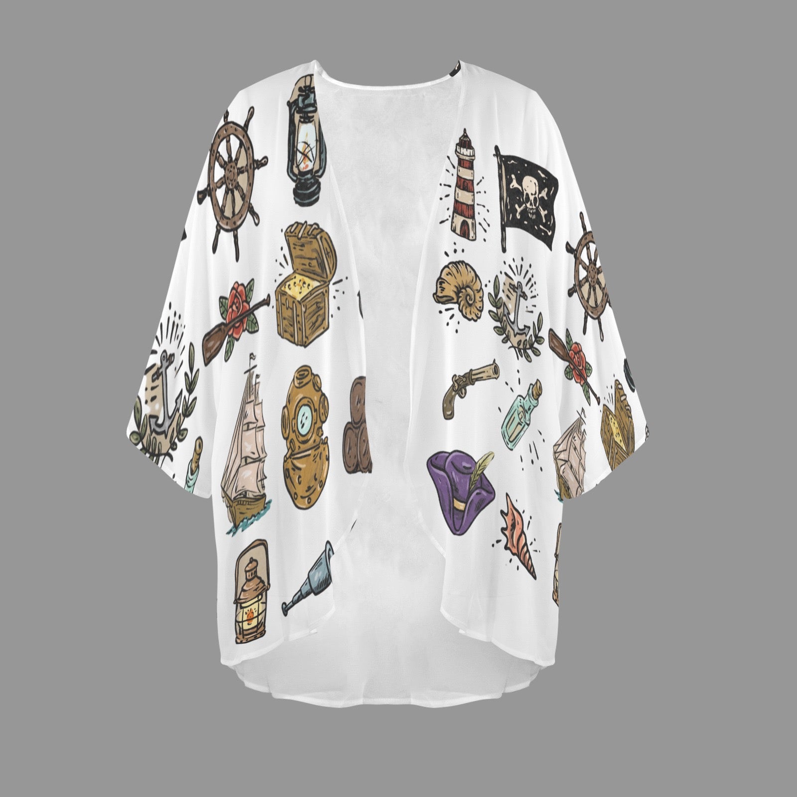 Custom Personalized Women's Kimono Chiffon Cover Up