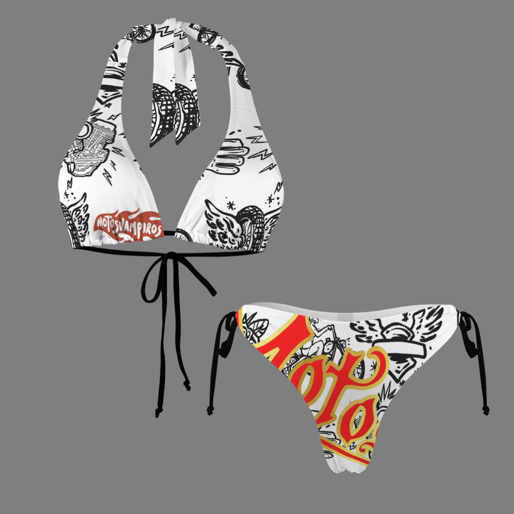 Halterneck String Bikini Set