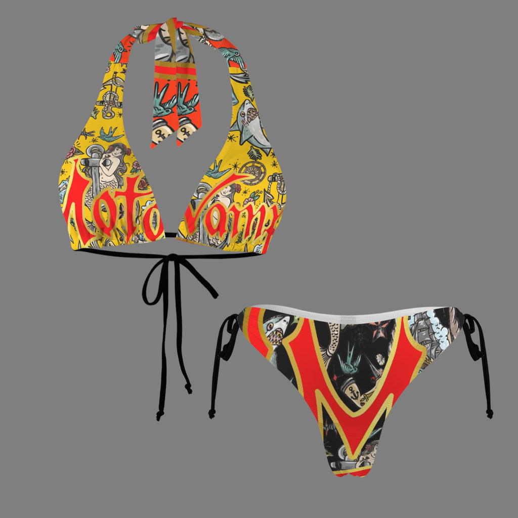 Halterneck String Bikini Set