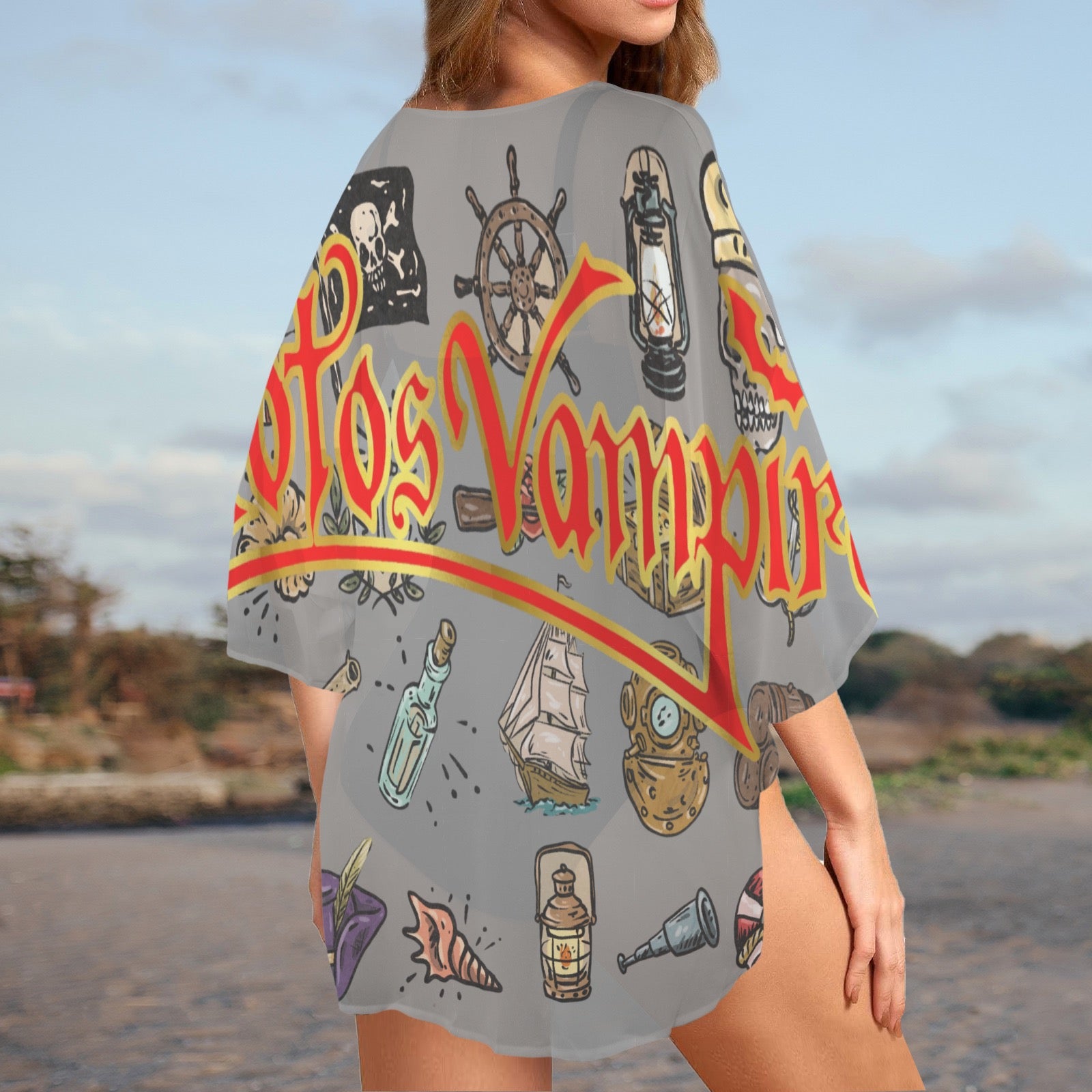 Custom Personalized Women's Kimono Chiffon Cover Up