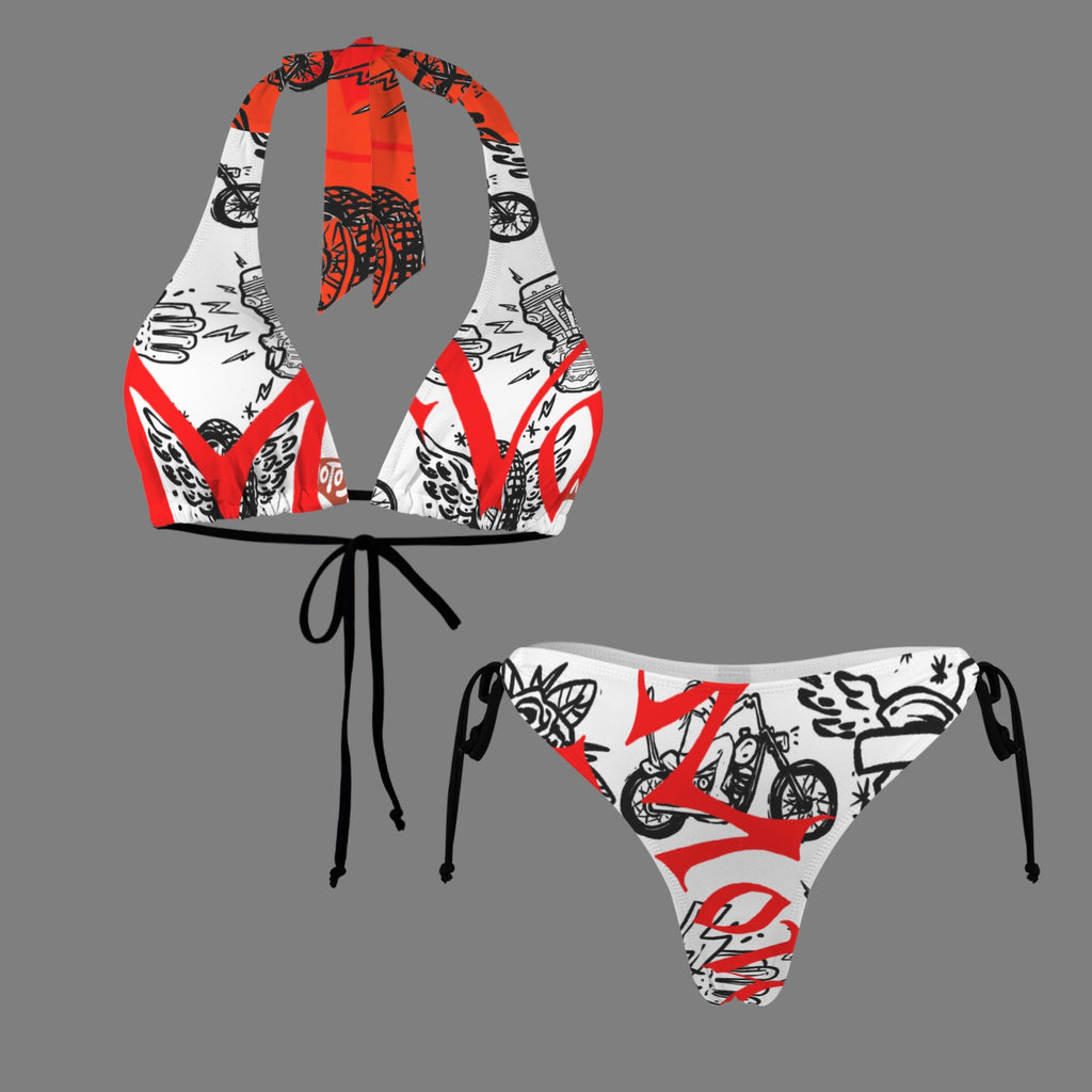 Halterneck String Bikini Set