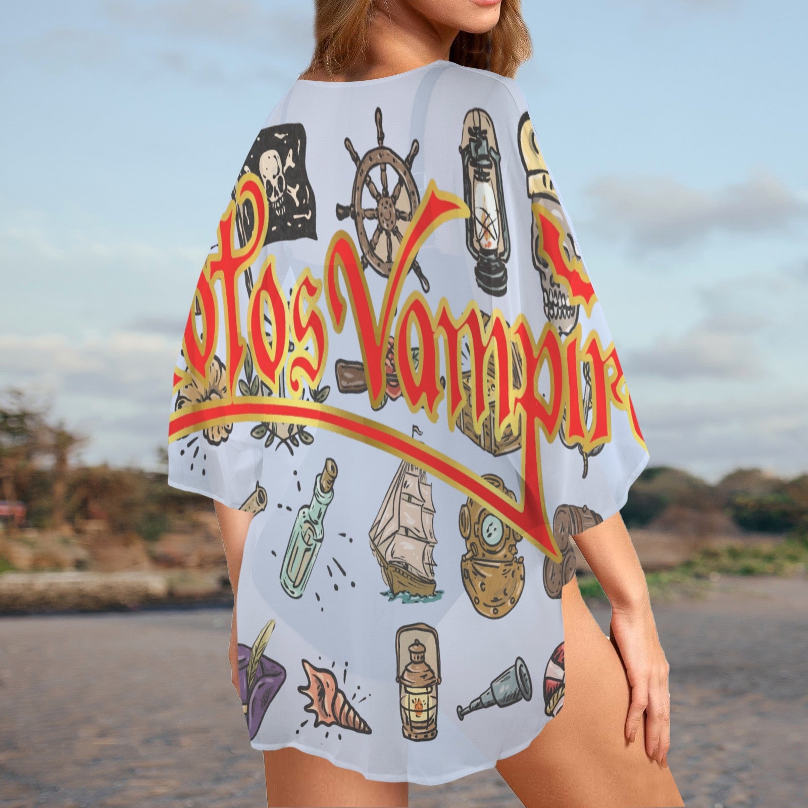 Custom Personalized Women's Kimono Chiffon Cover Up