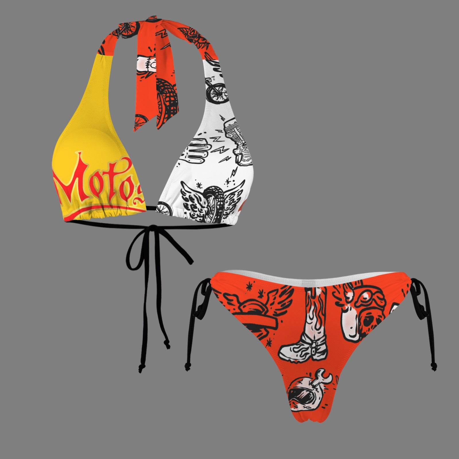 Halterneck String Bikini Set