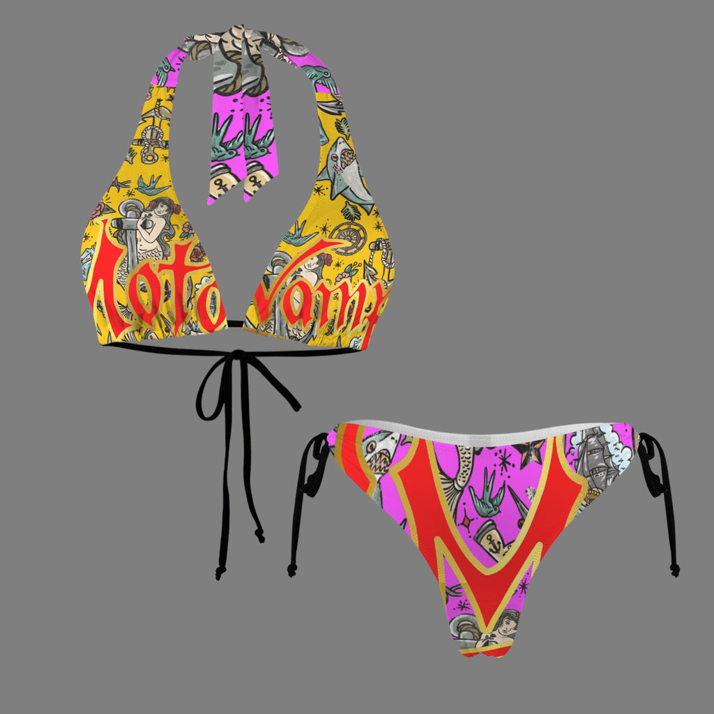 Halterneck String Bikini Set