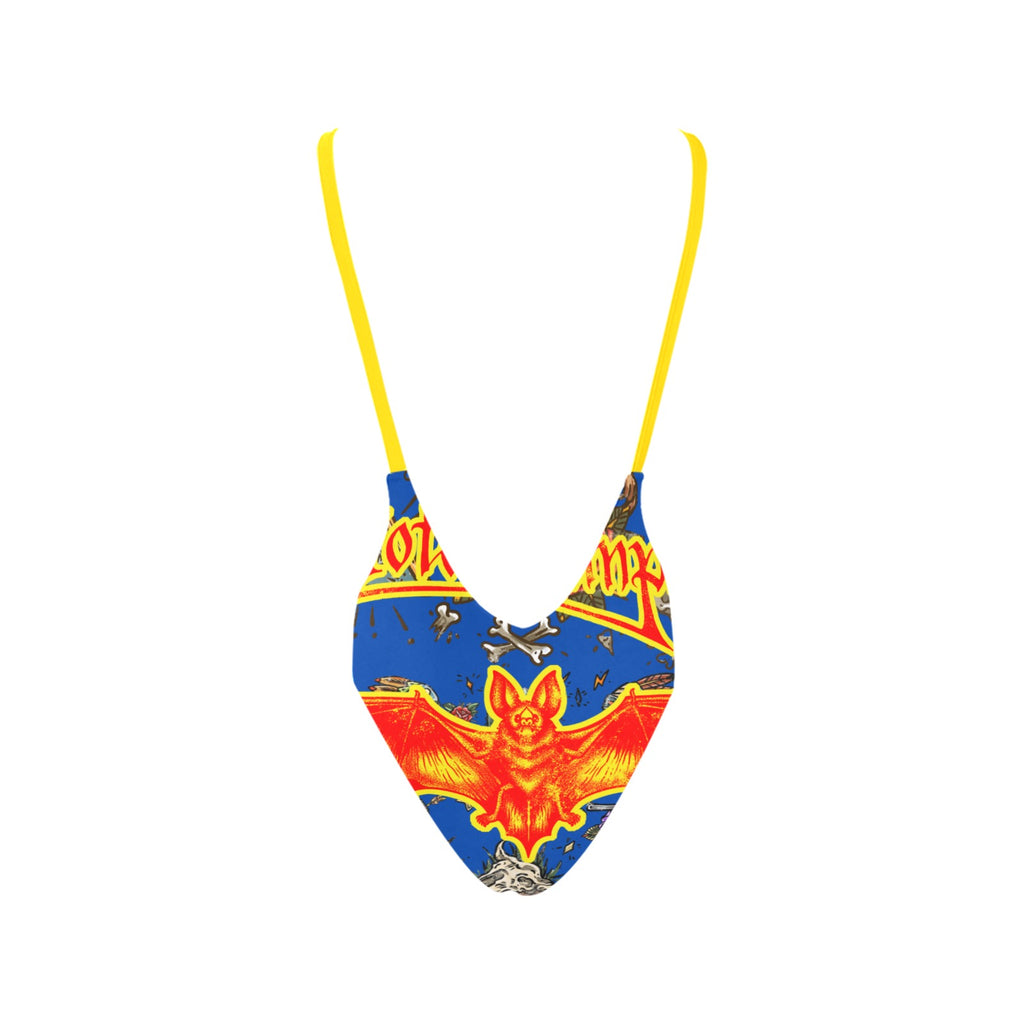 All-Over Print Women's Sexy Backless One-Piece Swimsuit