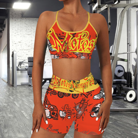 Sports Bra & High Waist Shorts Sports Set