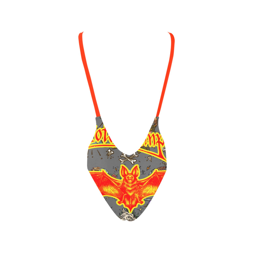 All-Over Print Women's Sexy Backless One-Piece Swimsuit