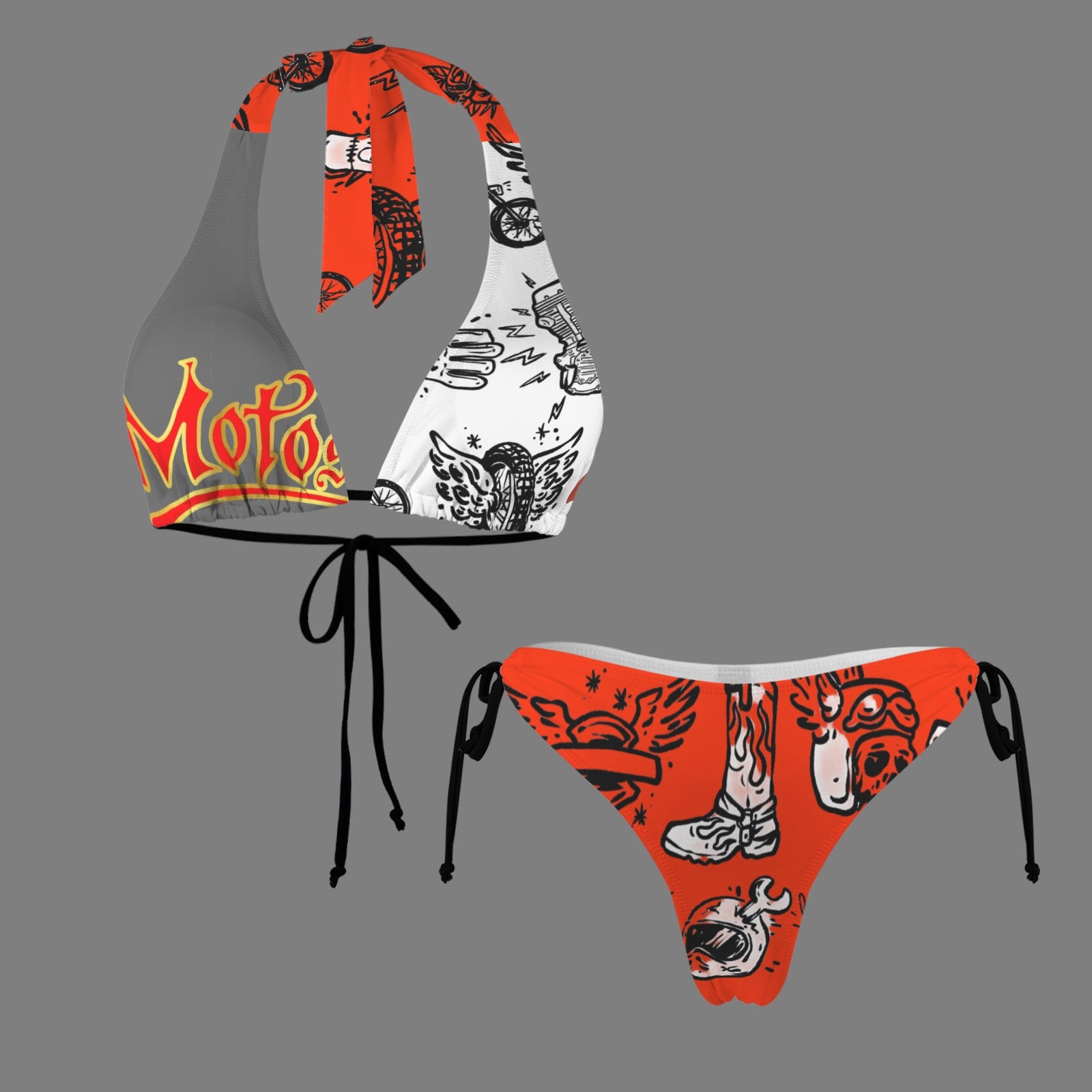 Halterneck String Bikini Set