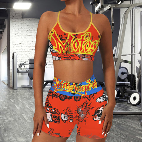 Sports Bra & High Waist Shorts Sports Set