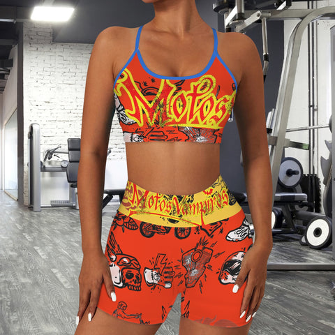 Sports Bra & High Waist Shorts Sports Set