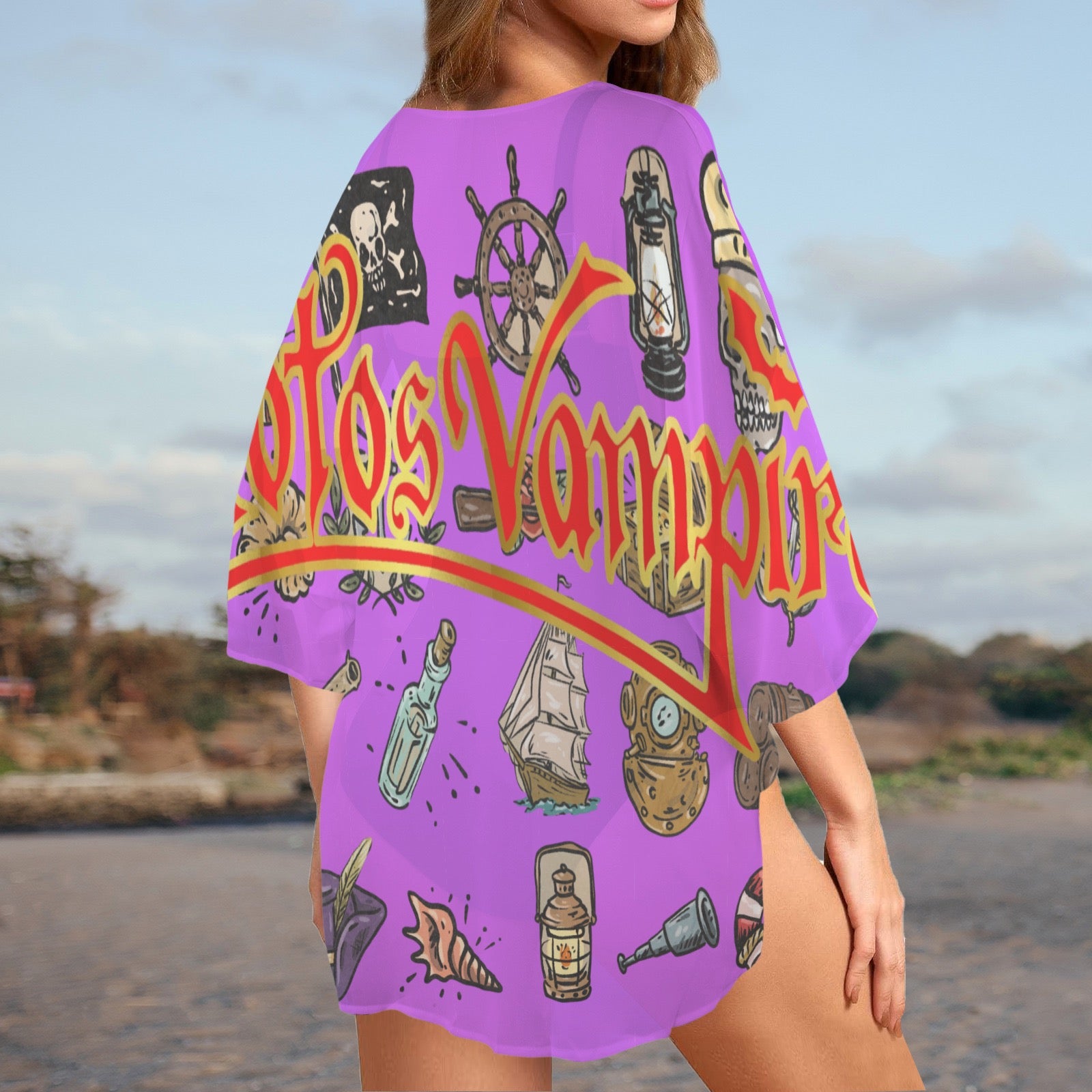 Custom Personalized Women's Kimono Chiffon Cover Up