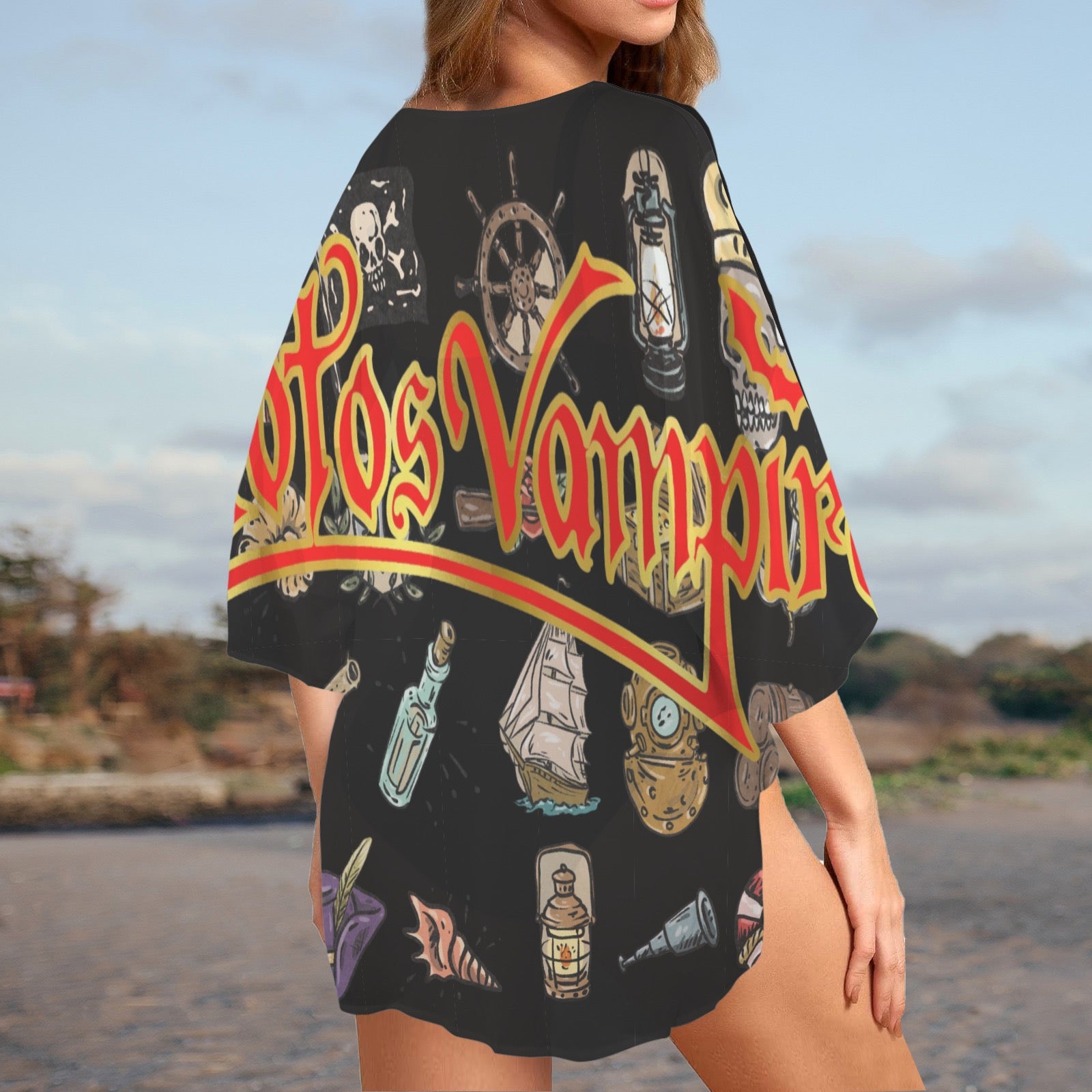 Custom Personalized Women's Kimono Chiffon Cover Up
