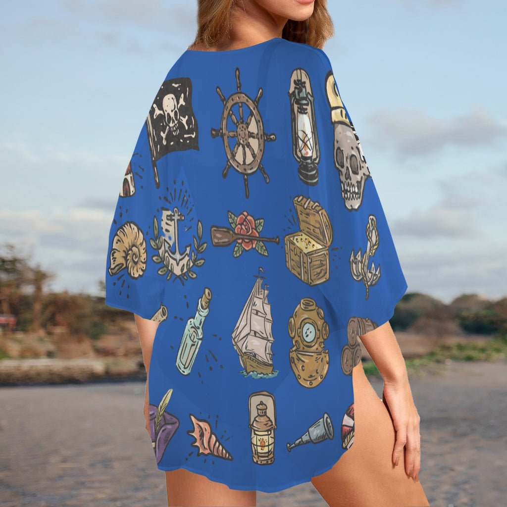 Custom Personalized Women's Kimono Chiffon Cover Up