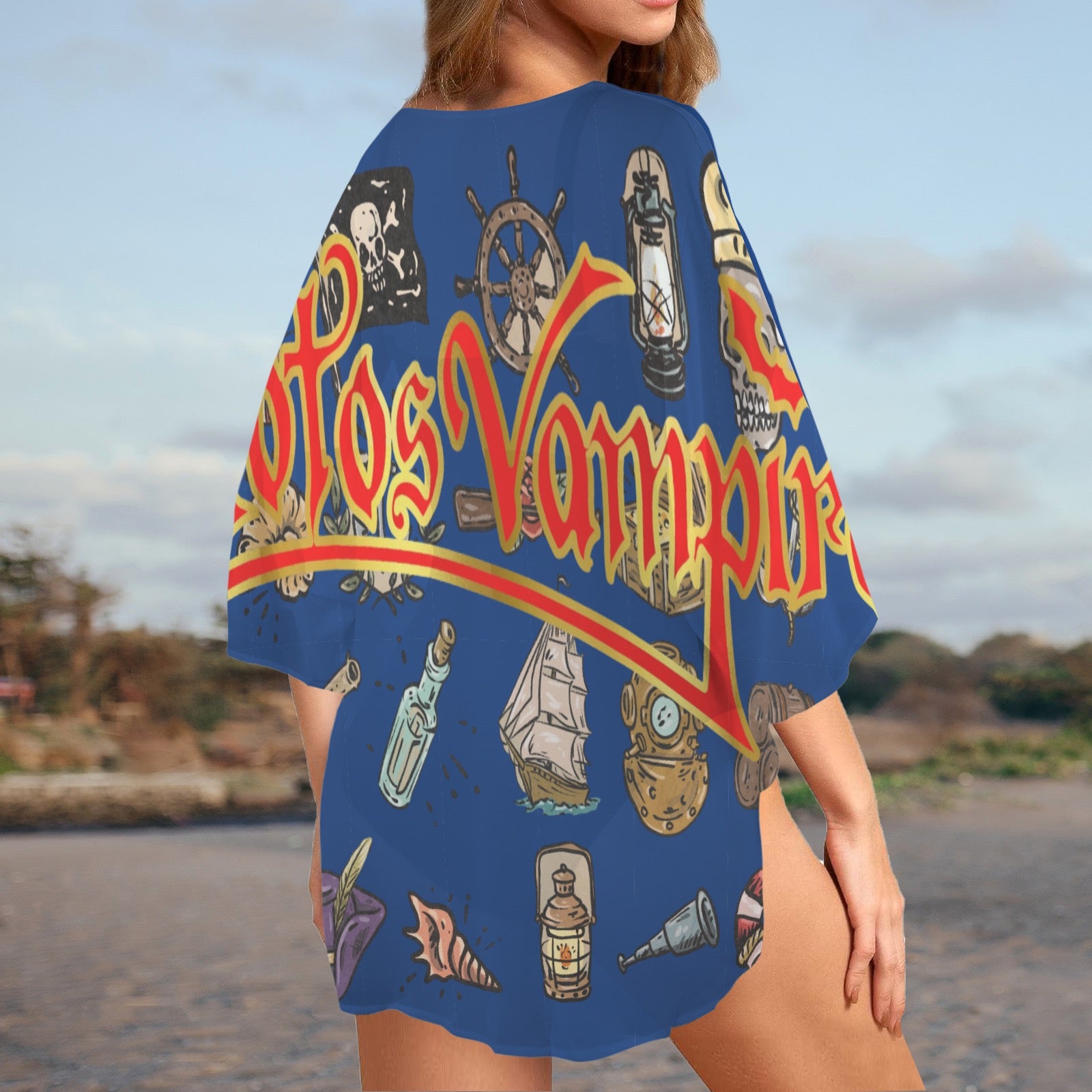 Custom Personalized Women's Kimono Chiffon Cover Up