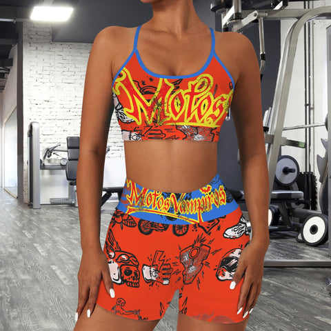 Sports Bra & High Waist Shorts Sports Set