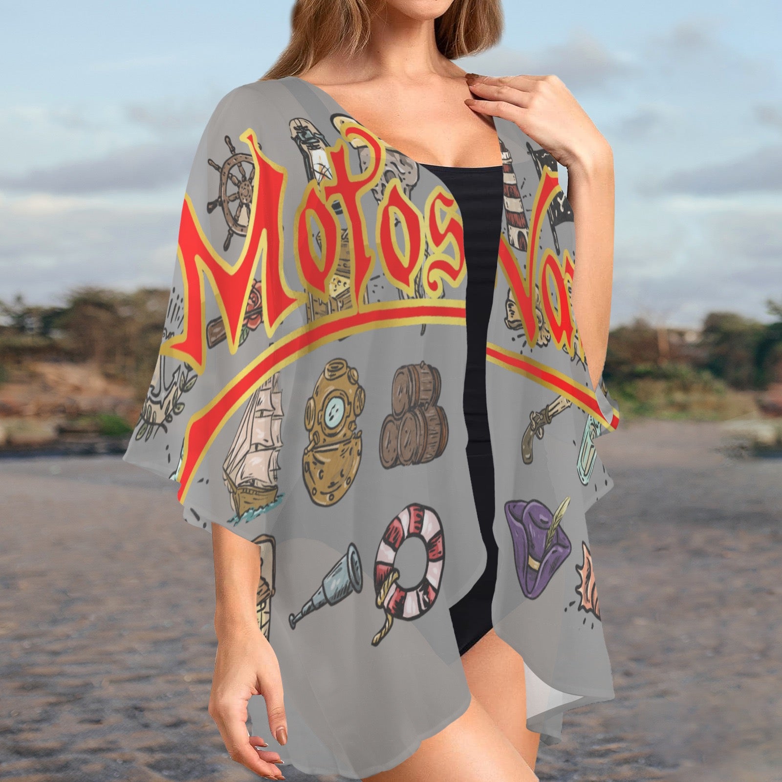 Custom Personalized Women's Kimono Chiffon Cover Up