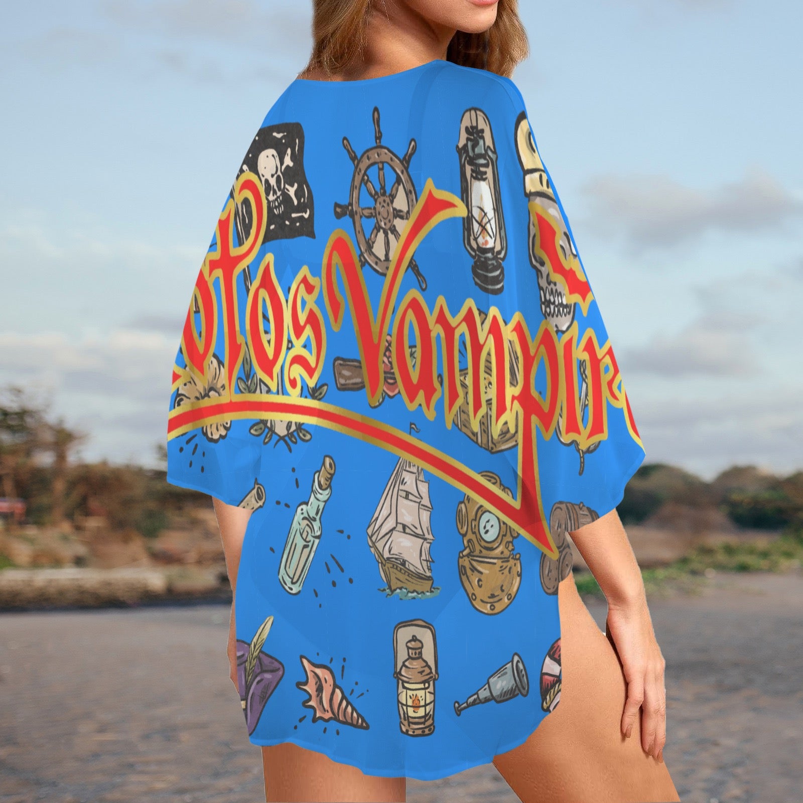 Custom Personalized Women's Kimono Chiffon Cover Up